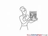 Abacus Colouring Woman Coloring Sheet Title sketch template