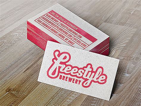 freestyle brewery business cards  design inspiration business
