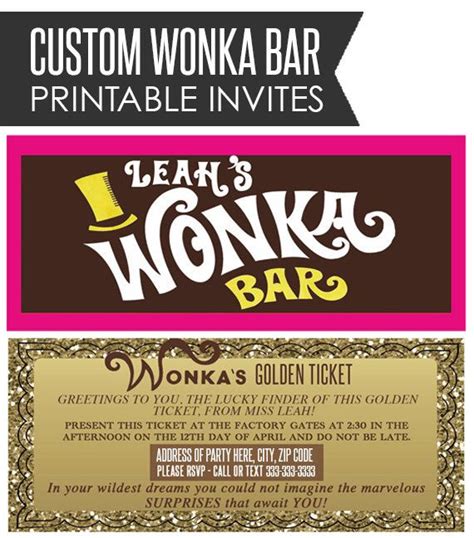 wonka bar template printable
