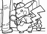 Pikachu Ausmalen Meisterdetektiv Sonne Wolwerock Detektiv Picachu Mond Détective Pokémon Sammlung Raskrasil Malvorlage Okanaganchild Morningkids sketch template