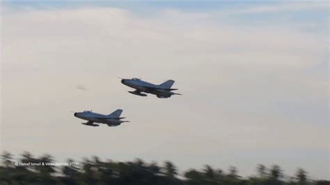 Sri Lankan Air Force F 7gs Fighters Performing An Aerial