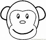 Monkey Coloring Head Getcolorings Pages sketch template