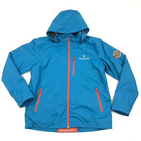 antarctica seabourn jacket blue hooded parka fleece lined soft shell waterpoof outerwear