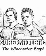 Supernatural Coloring Winchester Pages Boys Book Kids Tv Color Show Series Choose Board Brothers Castiel sketch template