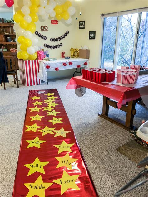 diy  theater birthday party  themed party  night birthday party  theme