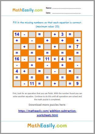 math crossword puzzles  games worksheets