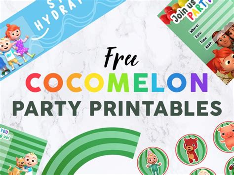 cocomelon party printables printables party  unicorns