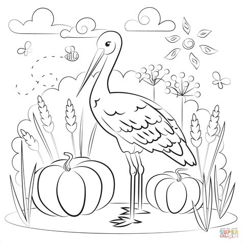stork coloring page  printable coloring pages