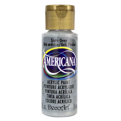 decoart americana  oz slate grey acrylic paint dao   home depot