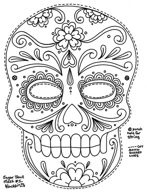 skull coloring pages  de los muertos skull coloring pages