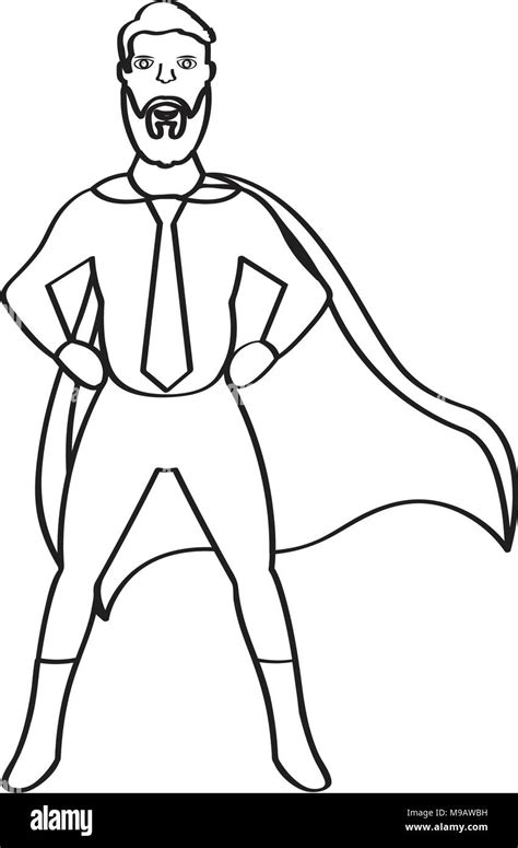 male superhero cartoon character sketch stock vector image art alamy