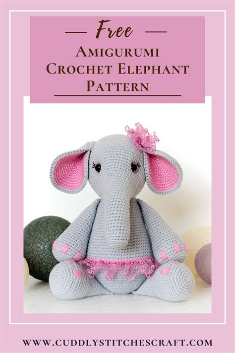 crochet elephant pattern cuddly stitches craft