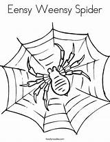 Spider Coloring Clipart Weensy Eensy Worksheet Pages Library sketch template