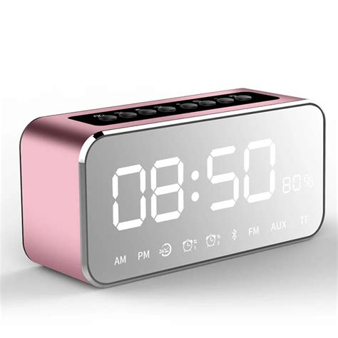 abuzhen alarm clock bluetooth speaker portable wireless audio receiver portable stereo mini