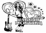 Coloring Miley Cyrus Pages Hannah Montana sketch template