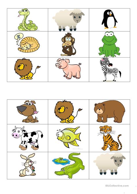 click print document bingo printable  animal pictures