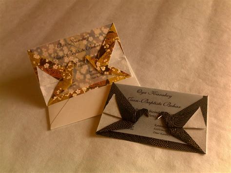 double sided crane origami card japanese chiyogami yuzen paper