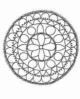Mandala Coloring Simple Draw Drawing Pages Stress Relief Easy Patterns Printable Flower Pattern Mindfulness Book Mandalas Colouring Kids Drawings Color sketch template