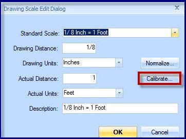 calibrating scales etakeoff