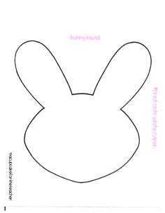 easter bunny face pattern   printable outline  crafts