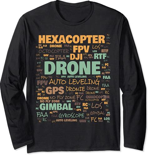 amazoncom drone terminology commonly  terms long sleeve  shirt clothing