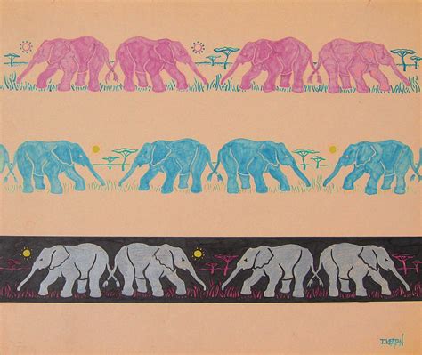 elephant pattern drawing  john keaton