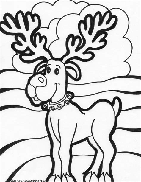reindeer coloring pages coloring kids