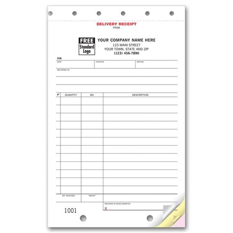 delivery receipt forms