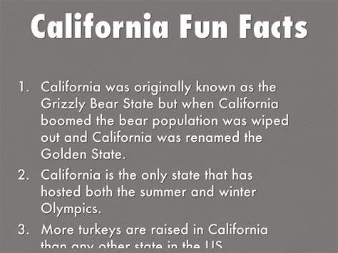 california fun facts  jdehl