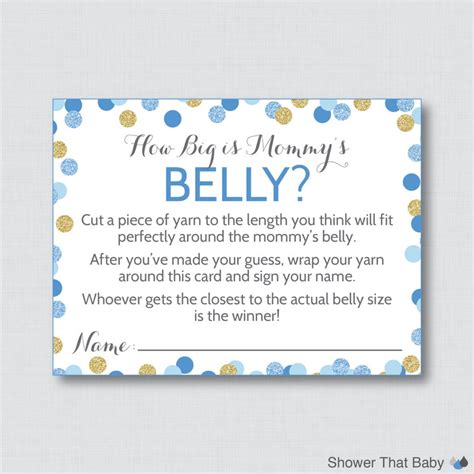 big  mommys belly game  printable
