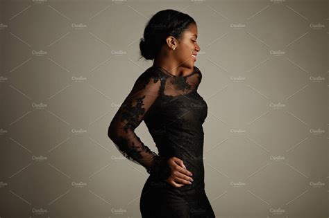 Beauty Black Woman Containing African Alone And American People