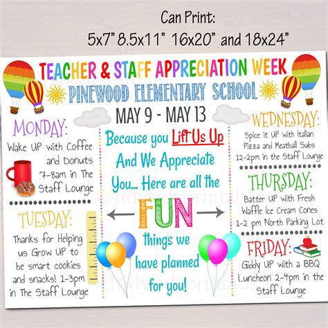 lift   theme teacher appreciation week  printable tidylady