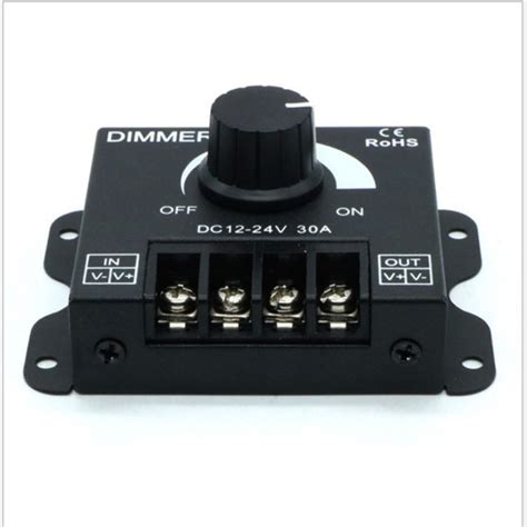 discount  vv dc dimmer switch led strip brightness adjuster light knob dc switch top