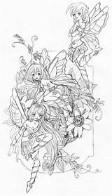 Fairies Warner Coloringareas sketch template