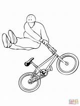 Bmx Colorear Whip Fahrrad Salto Ausmalbild Bicicletas Trasero Bicis Zum Montando Biker sketch template