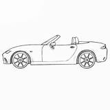 Coloring Pages Mazda Mx sketch template