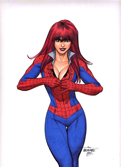 en este caso el traje hace a la mujer wow web slinger wall crawler heros comics fan art y