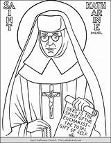 Drexel Katharine Thecatholickid Catholic sketch template