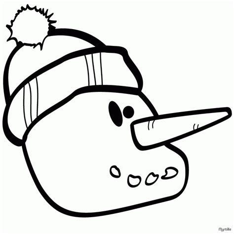 snowman hat coloring page image picture coloring home