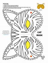 Mask Halloween Cat Coloring Printable Masks Pages Cutouts Cut Color Cutout Fun Pete Kids Kitty Animal Printabletemplates Xcolorings Popular sketch template