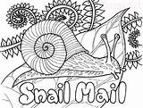 Mail Snail Coloring sketch template