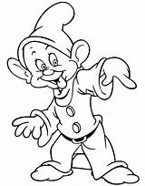 Coloring Snow Pages Seven Dopey Dwarfs Grumpy Disney Colouring Cartoon Dwarves Sheets Disneyclips Tongue Sticking His Template sketch template