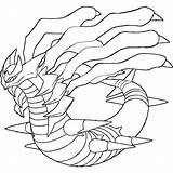 Giratina Origin Form Coloring Lineart Pages Pokemon Tegning Deviantart Library sketch template