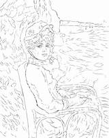 Renoir Auguste Seashore Orilla Supercoloring Colouring sketch template