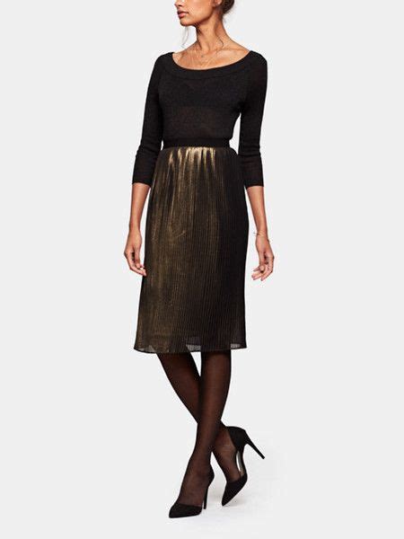 plisse rok goud costes fashion mode de jurk formele jurken