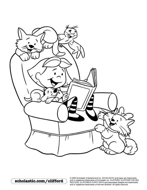 puppy pals reading coloring page coloring pages  kids coloring