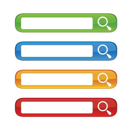 colorful website search boxes vector  vector graphics
