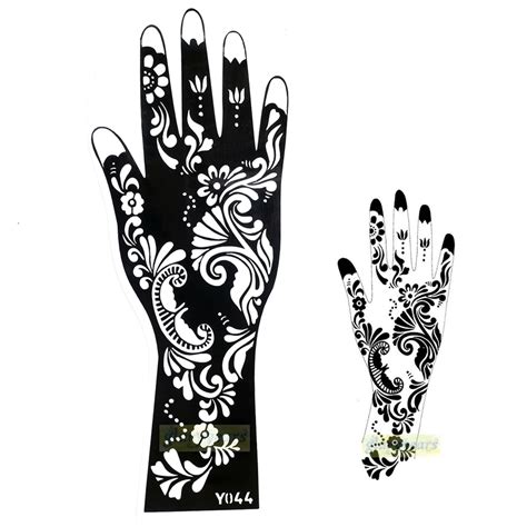 1pc hot exquisite mehndi flower lace design stickers henna free