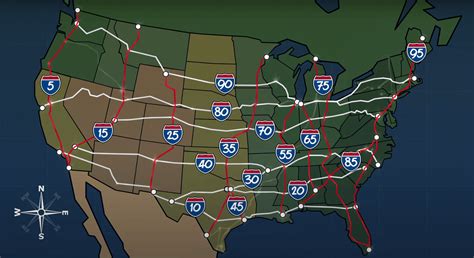 simple map   interstate highway system  blowing peoples minds