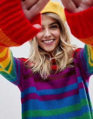 asos design oversized sweater  bright stripe sweaters oversized asos sweater bright stripes